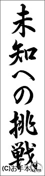 お手本 Com 書道お手本販売サイト 半切４分の１ 未知への挑戦 行書