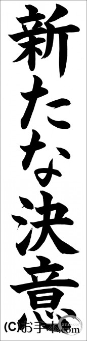 書き初め 新たな決意 お手本 Com