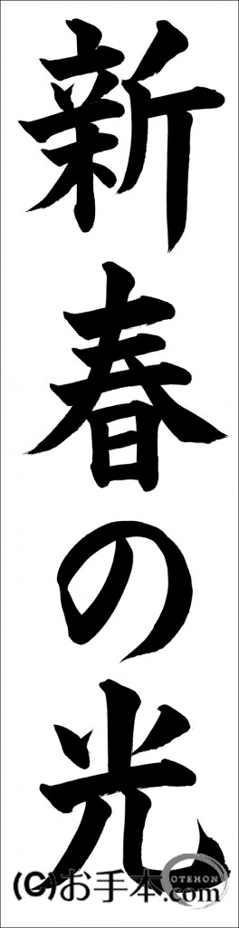 書き初め 新春の光 お手本 Com