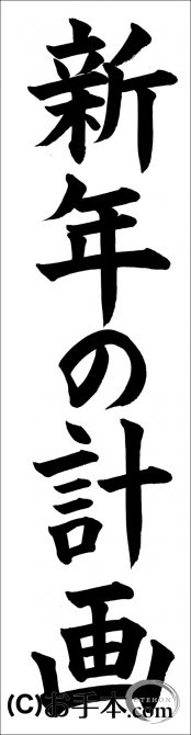 千葉判書き初め 新年の計画 中２楷書 お手本 Com